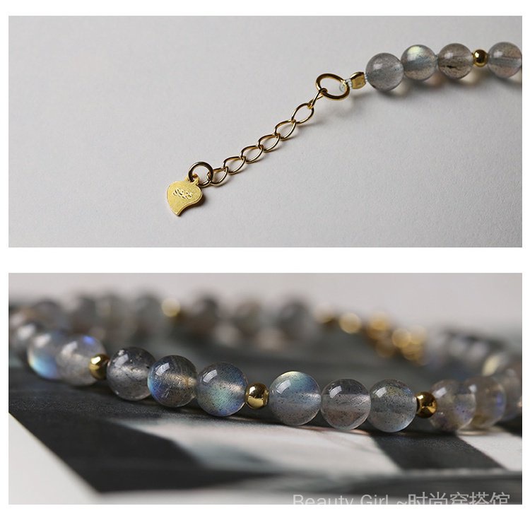 {Hàng Mới Về!} Hàng Mới Về!} Đầm Không Tay Thời Trang Mùa HèVòng Tay Đá Mặt Trăng Xám Thời Trang Cho Nam Nữ