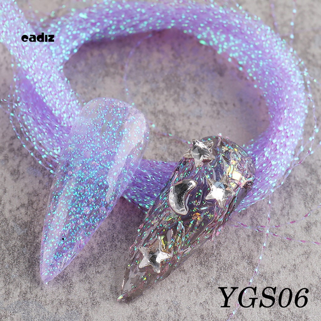 Bộ 2 Cuộn Dây Ruy Băng Lụa Dạ Quang Dán Móng Tay