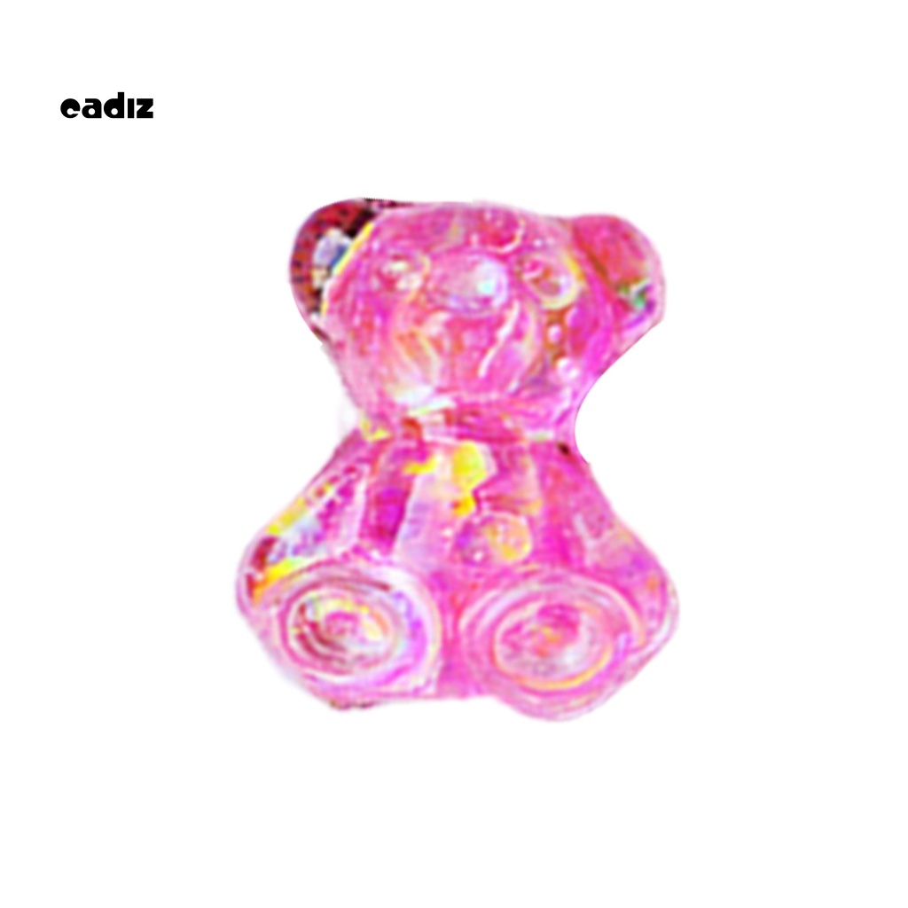 Miếng Dán Trang Trí Móng Tay Hình Gấu Bằng Nhựa Resin Lấp Lánh DIY