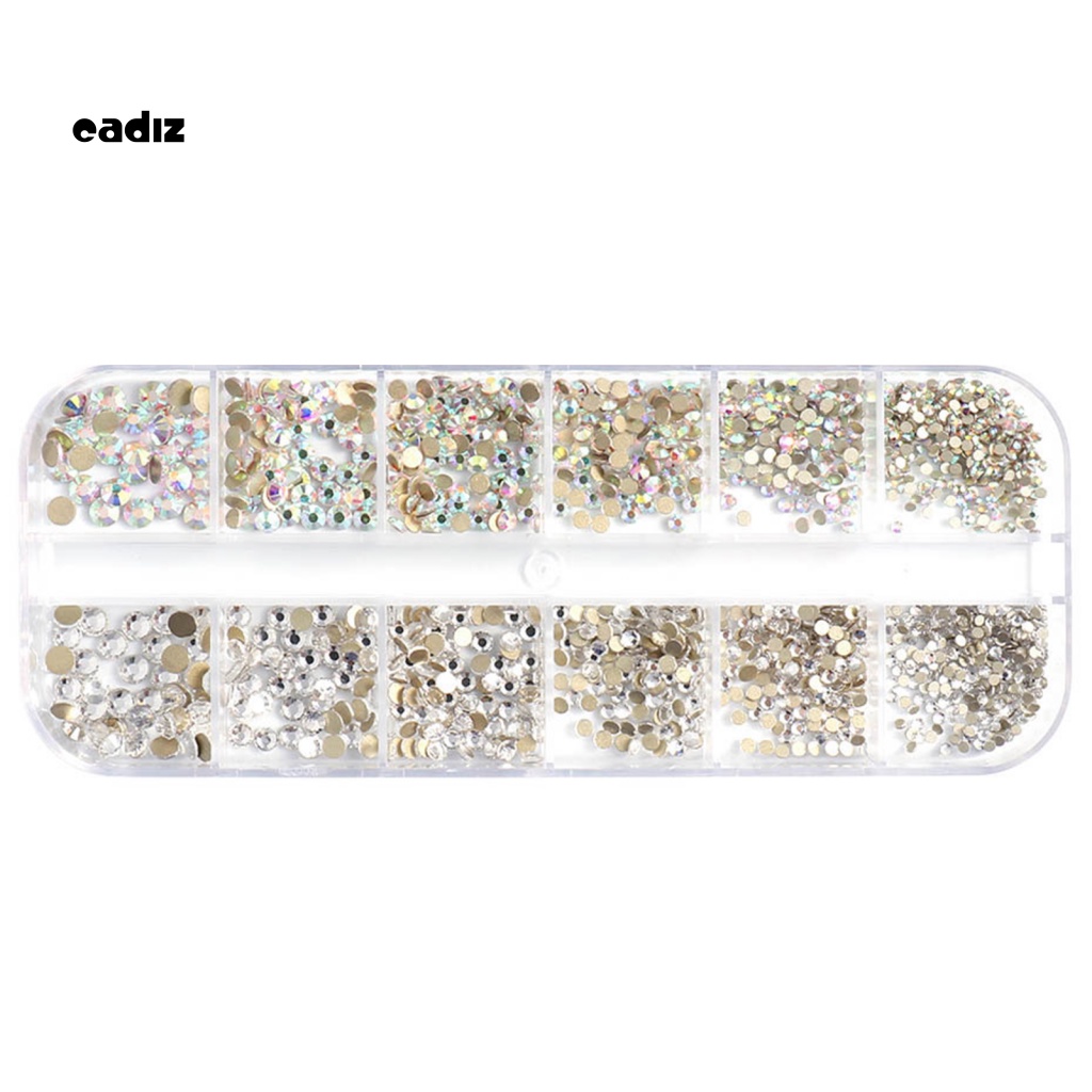 Hộp 1 Hộp 12 Ngăn Đựng Hạt Cườm 3D Lấp Lánh 18g Trang Trí Móng Tay Nghệ Thuật Cho Nữ