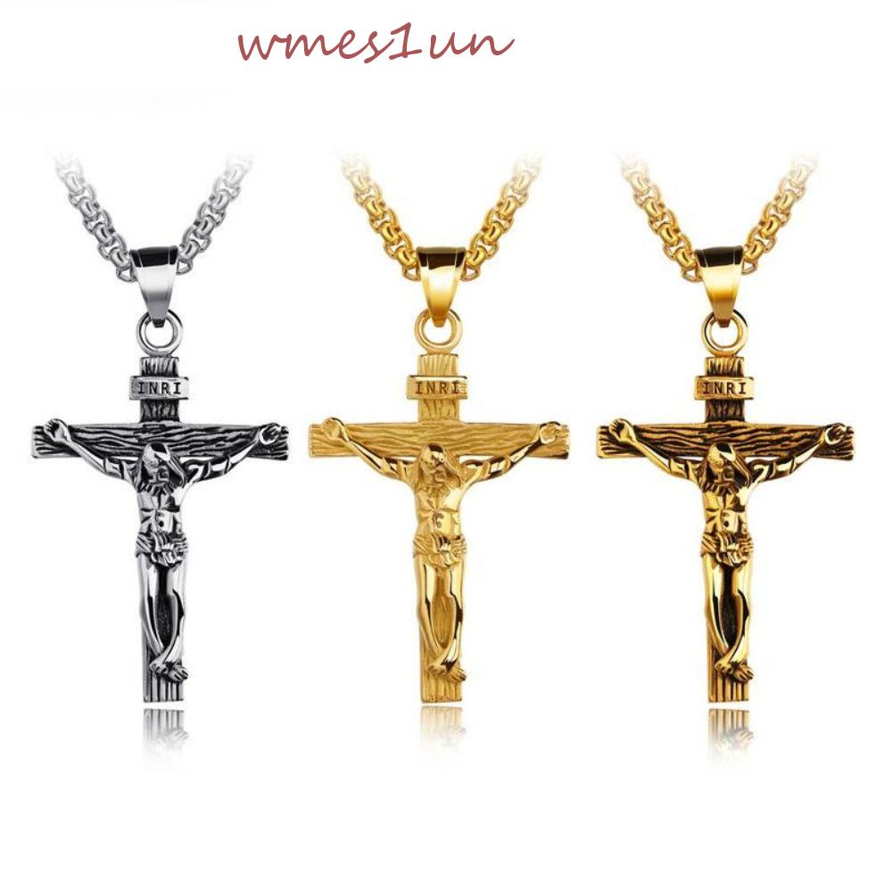 Vòng cổ Bằng Thép Không Gỉ Mặt Thánh Giá Thời Trang WMES15H