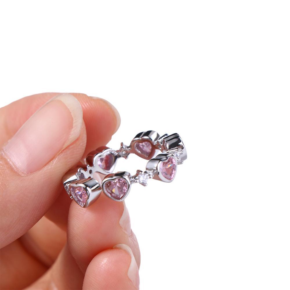 EXPEN Nhẫn Hở Đính Đá Lấp Lánh Thời Trang Cho Nữ