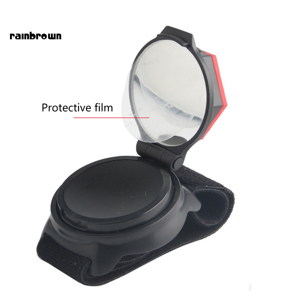 Gương Chiếu Hậu Đeo Cổ Tay Bằng Nhựa Có Thể Điều Chỉnh Kèm Đèn Cảnh Báo Cho Xe Đạp