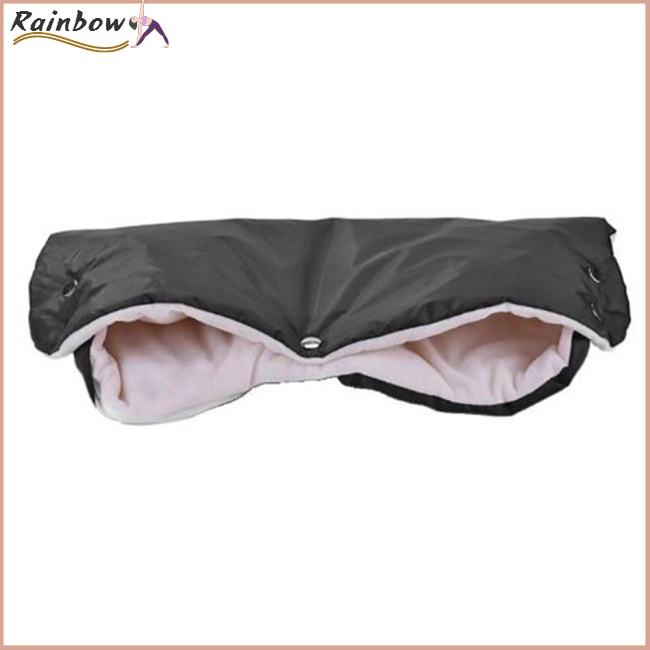 Vỏ Bọc Tay Cầm Xe Đẩy Em Bé Bằng Lông Cừu Dày Dặn Chống Gió Giữ Ấm Mùa Đông