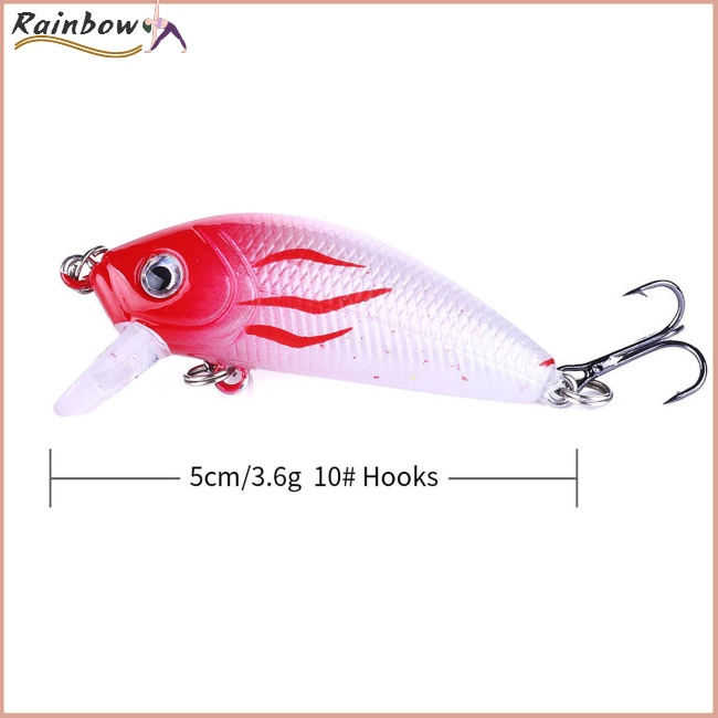 Mồi Giả Nhử Cá 3d Bằng Nhựa Mắt Cứng 5.5cm 3.6g Màu Đen Có Móc Câu Tiện Dụng