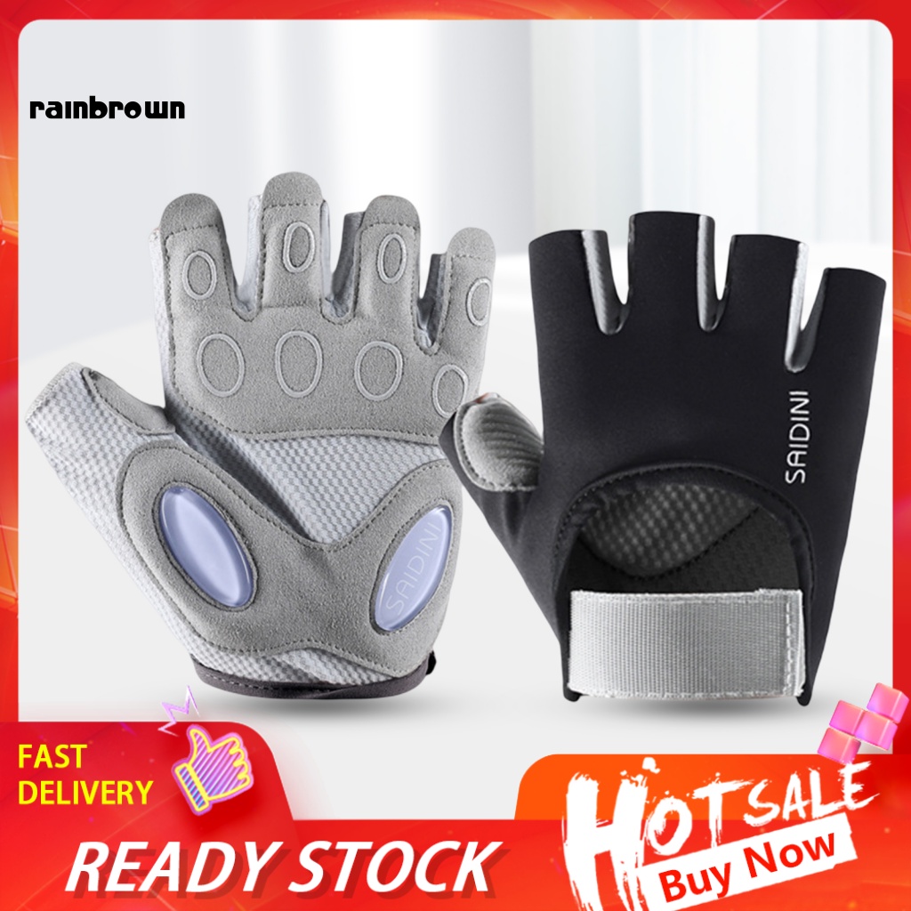 1 Đôi Găng Tay Không Ngón Chống Trượt Chống Mồ Hôi Dùng Để Luyện Tập Thể Thao Ngoài Trời