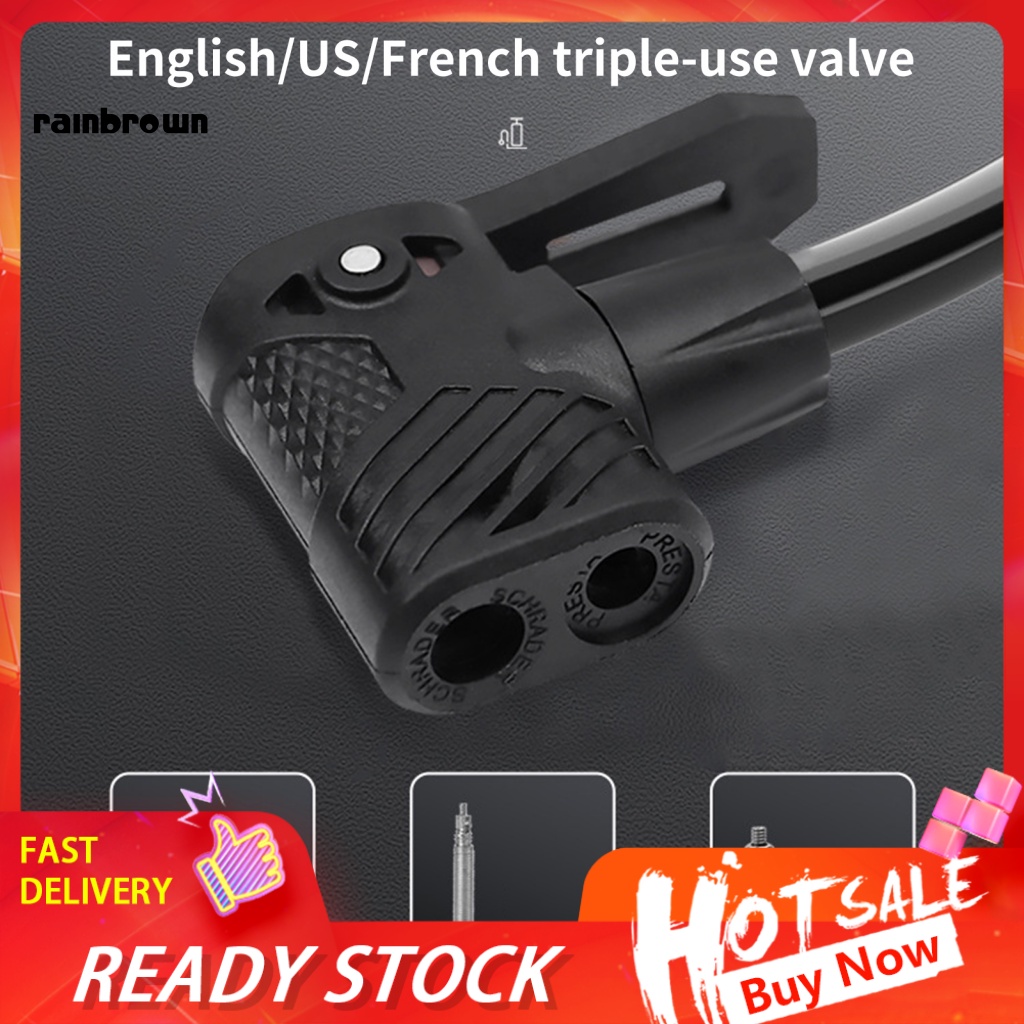 &lt; Rainbrown &gt; Bộ Dụng Cụ Sửa Chữa Bơm Xe Đạp Một Mảnh Đế Nhôm Chống Trượt Tốc Độ Cao Kèm Hộp Phụ Kiện