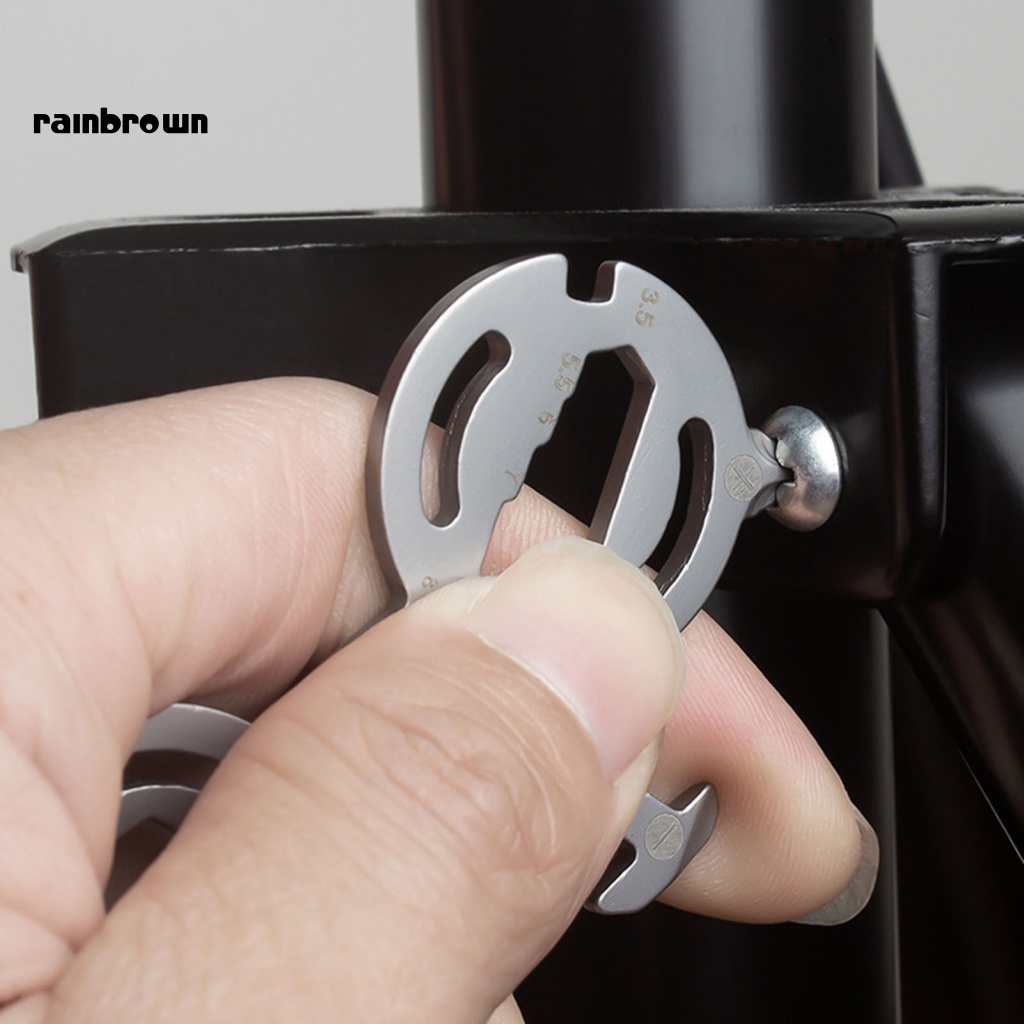 &lt; Rainbrown &gt; Cờ Lê Sửa Chữa Xe Đạp Cỡ Nhỏ Gọn Chắc Bền Bỉ Chống Rỉ Sét Đa Chức Năng