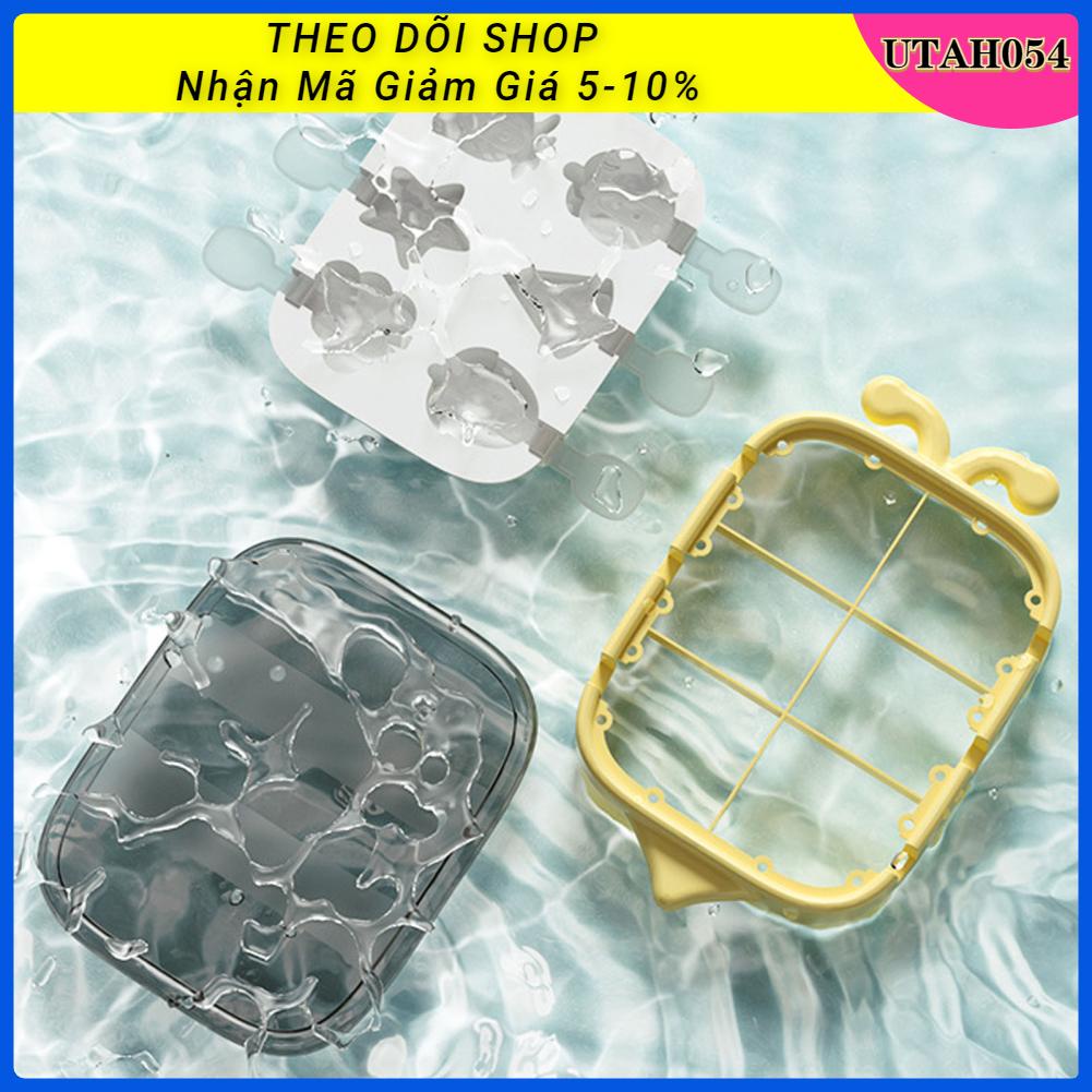 Utah054 6 Sâu Răng Ice Pop Khuôn Có Thể Tái Sử Dụng Silicone Dễ Dàng Phát Hành Tự Chế Làm Đông Lạnh Kem Cho Trẻ Em Người Lớn