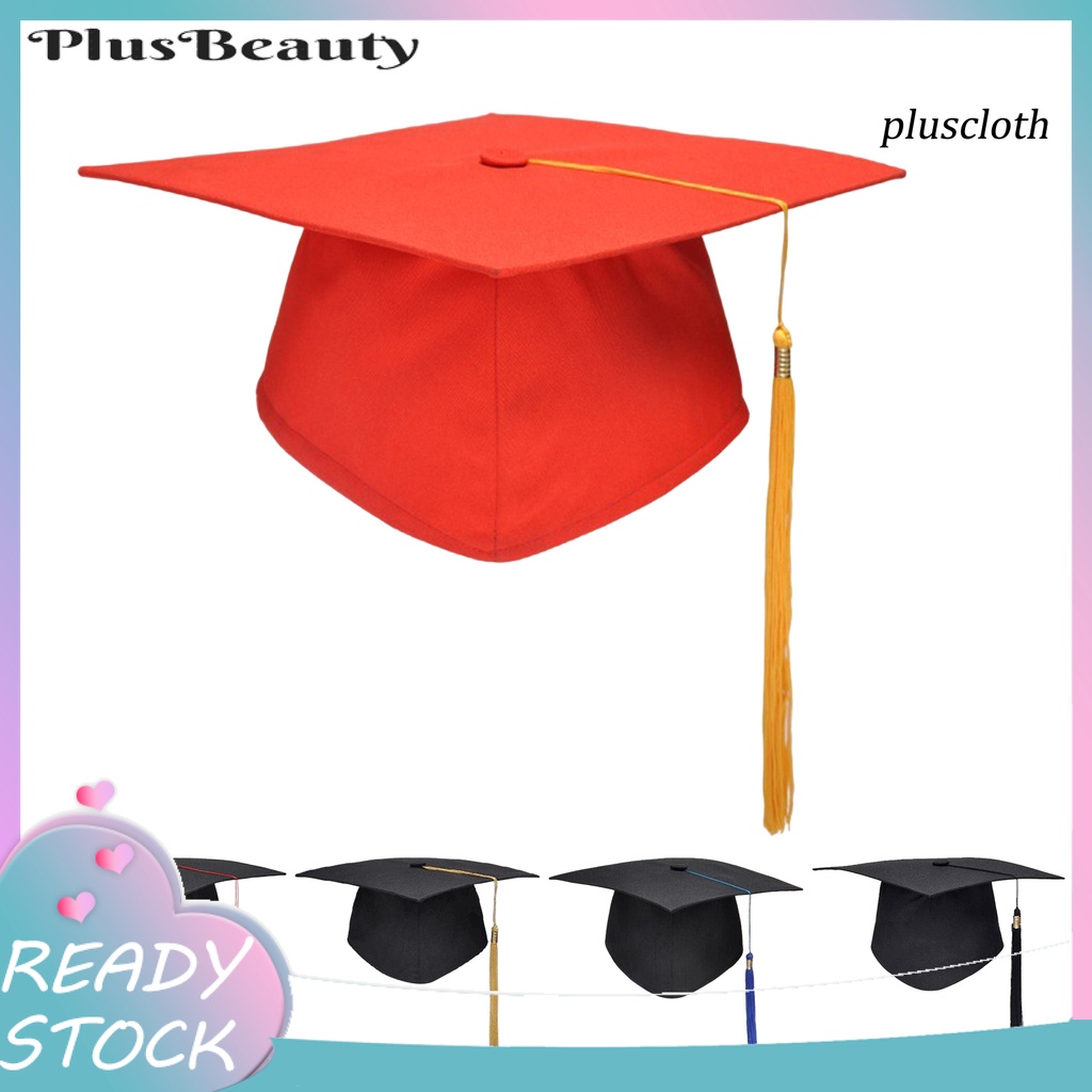 Mũ Mortarant Phối Tua Rua Màu Trơn Thoáng Khí Thoải Mái Dành Cho Nam Và Nữ