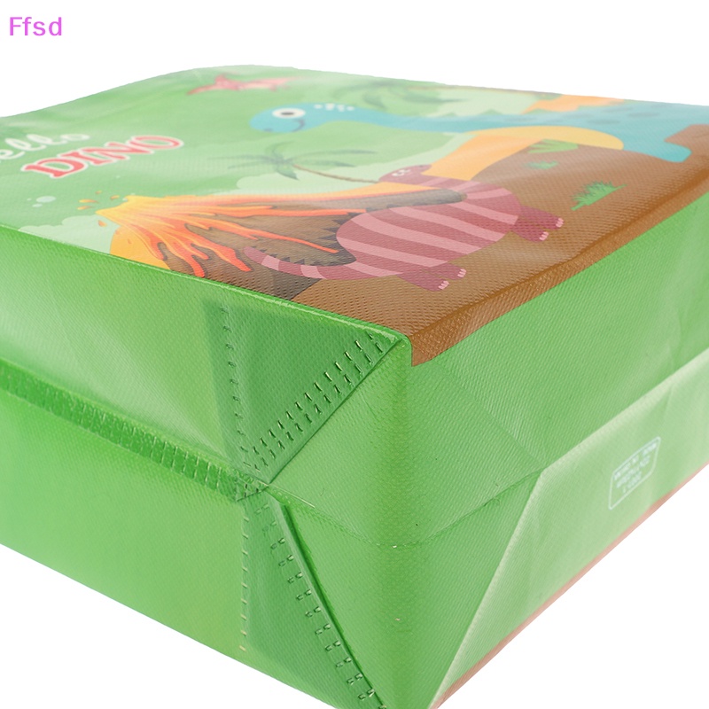 {Ffsd} Set 8 Túi Quà Khủng Long Có Tay Cầm Trang Trí Tiệc Sinh Nhật Bé Trai * Bán Chạy