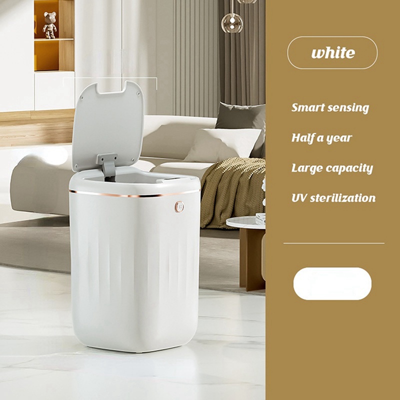 Thùng Rác Thông Minh Cảm Ứng Tự Động Chống Nước Sức Chứa Lớn Cho Nhà Bếp Nhà Tắm