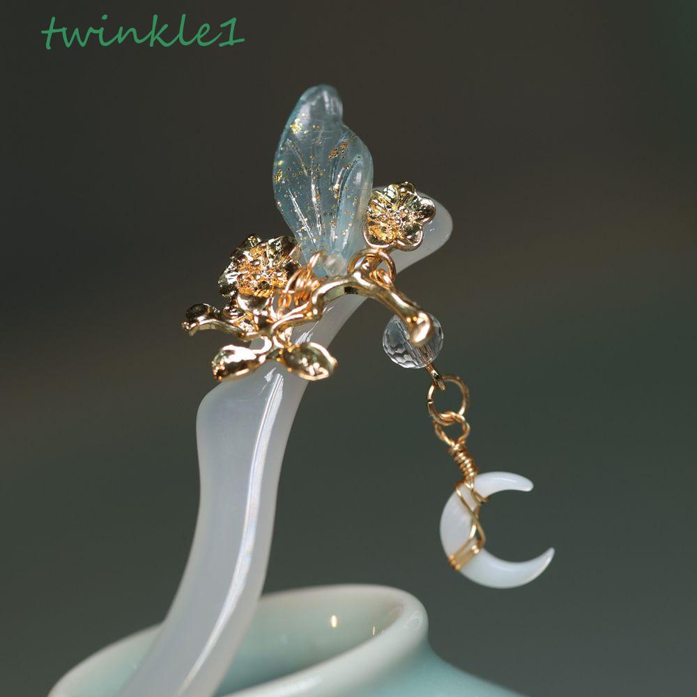 Kẹp Tóc Hình Trăng Lưỡi Liềm Lấp Lánh Sang Trọng Cho Nữ