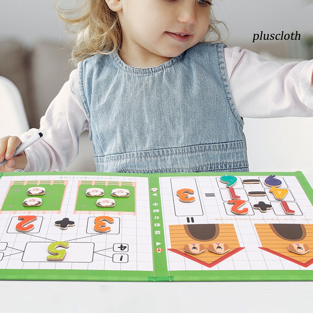 1 Bộ Đồ Chơi Học Toán Họa Tiết Hoạt Hình Mắt Bằng Tay Kết Hợp Đánh Số ic Dành Cho Trẻ Em