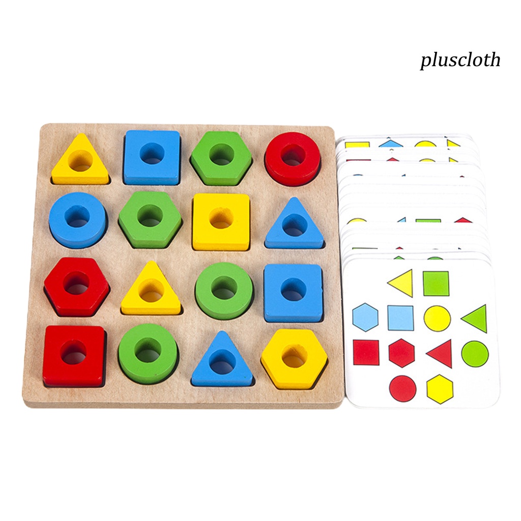 1 Bộ Đồ Chơi Khối Gỗ Hình Học Màu Sáng Không Cần Sơn Nước Không Cần Khoan Lỗ Thích Hợp Làm Quà Tặng