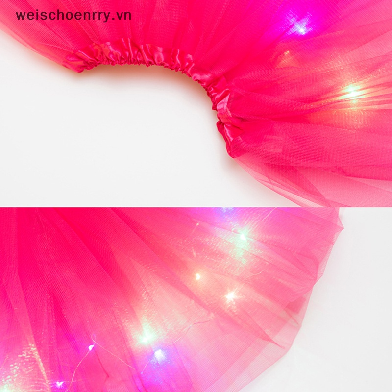 Chân Váy Tutu Có Đèn LED Hóa Trang Nàng Tiên Cho Bé Gái