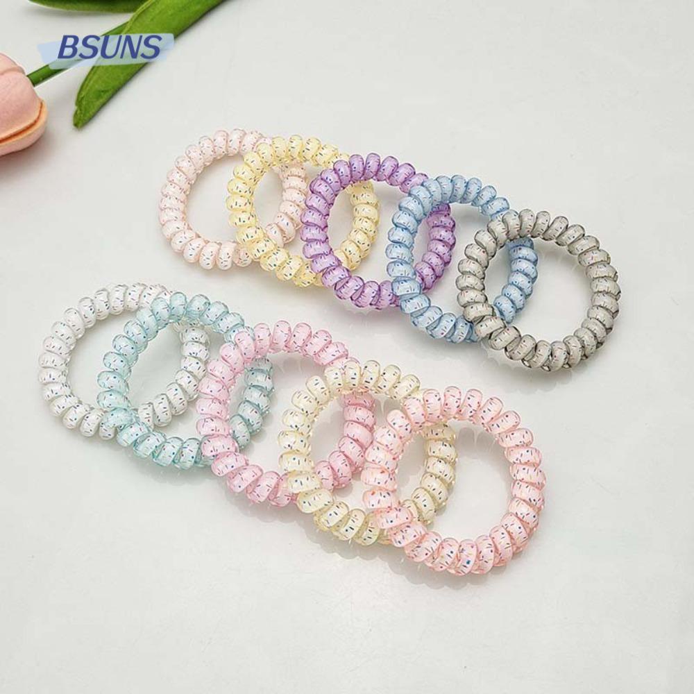 Bộ 6 Dây Cột Tóc Dạng Xoắn Siêu Mỏng Cho Nữ