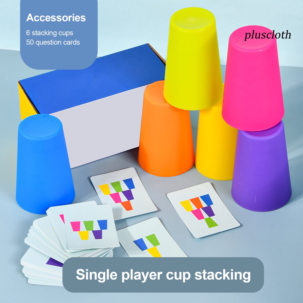 1 Bộ Đồ Chơi Cốc Xếp Chồng Bằng Giấy Dày Dặn Nhiều Màu Sắc Tương Tác Giữa Cha Mẹ Và Bé Mẫu Giáo