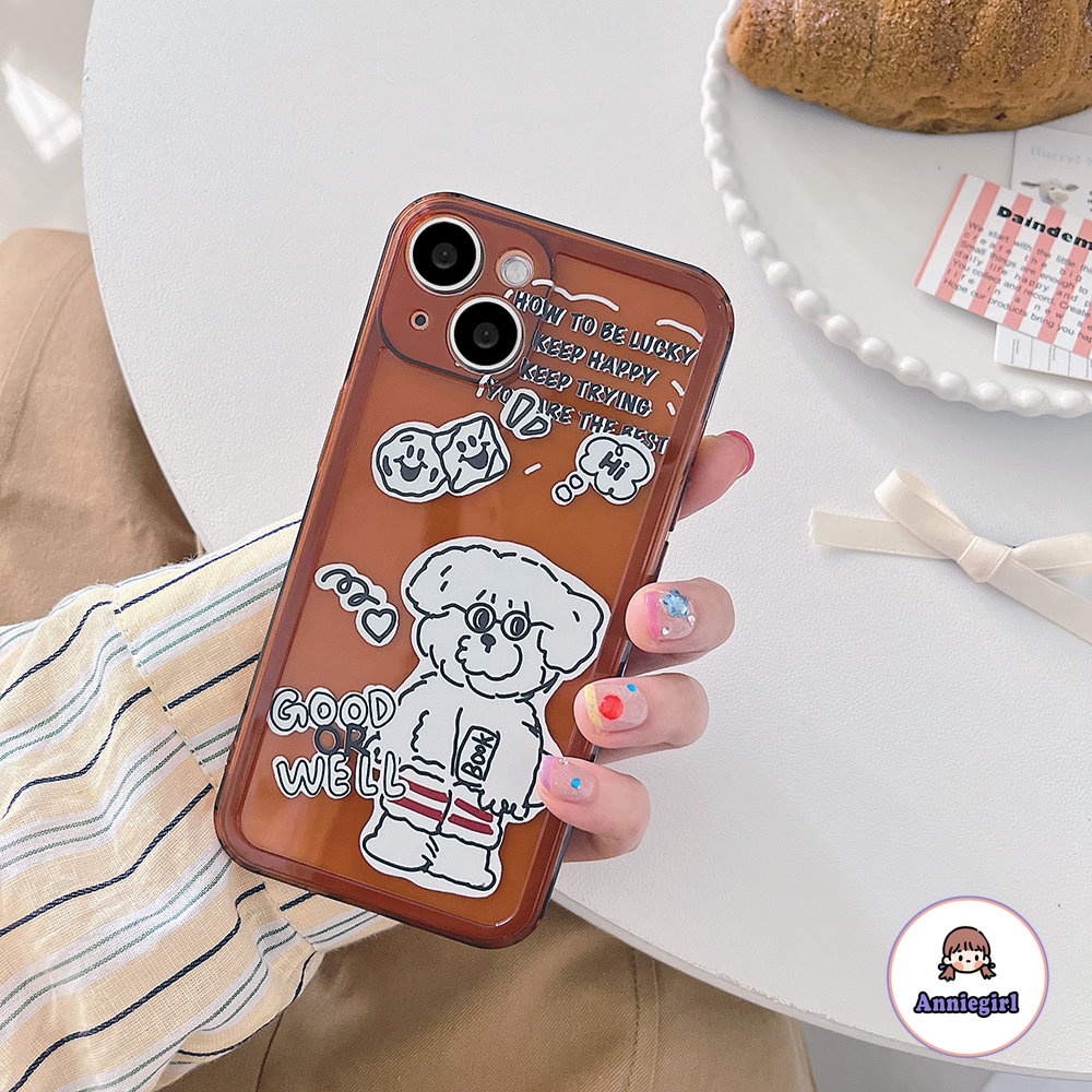 Ốp Điện Thoại TPU Mềm Hình Cún Teddy Dễ Thương Cho IPhone 11 14 Pro Max 13 Pro Max 12 X XS XR XS Max 7 8 Plus