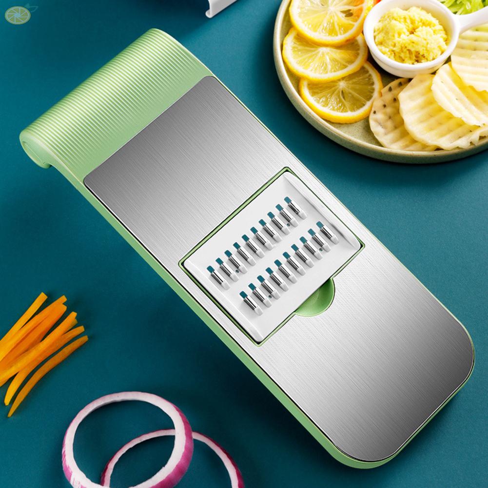 【VARSTR】Vegetable Cutter Set ABS+stainless Steel Green Home Supplies Multi-function