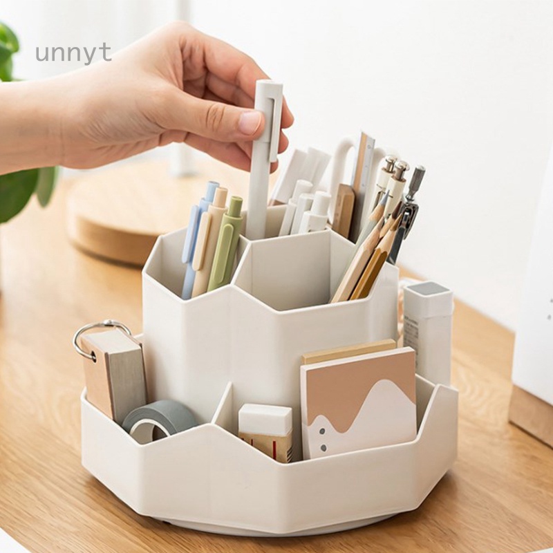 Giá Đỡ Bút Dạng Xoay Sức Chứa Lớn Tiện Dụng Cho Trường Học / Văn Phòng