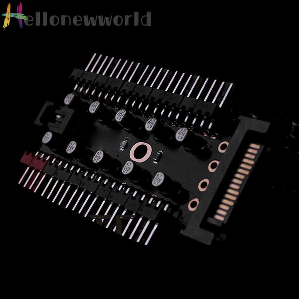 Mạch Điều Khiển Tốc Độ Quạt Tản Nhiệt SATA Cổng 4D 1 Sang 10 4Pin PWM