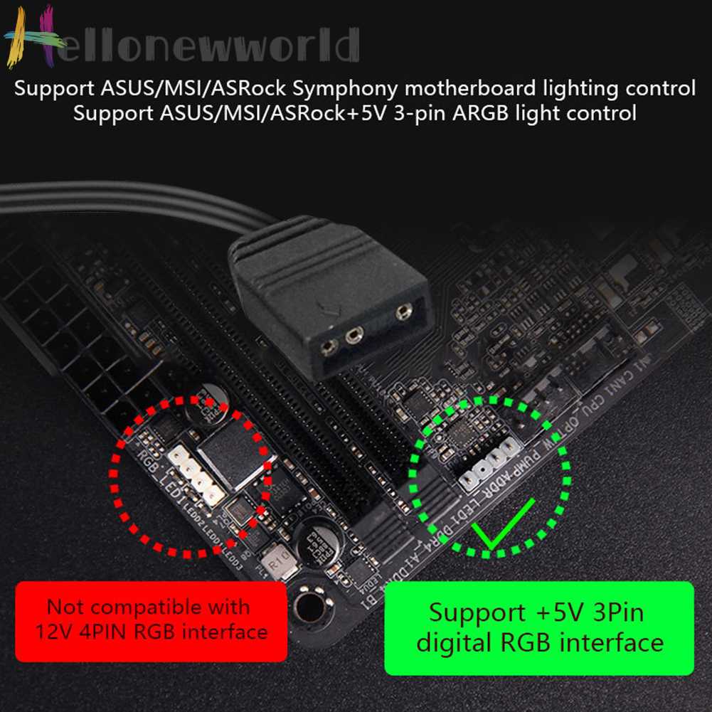 Dây Cáp Nối RGB 12V 4Pin / 5V 3Pin Cho Bo Mạch Chủ Giga / Microstar / A-sus