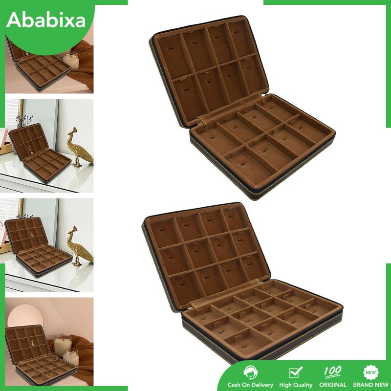 [Ababixa] Hộp Đựng Trang Sức / Đồng Hồ / Trang Sức Bằng Da PU Sức Chứa Lớn Tiết Kiệm Không Gian Cho Nữ