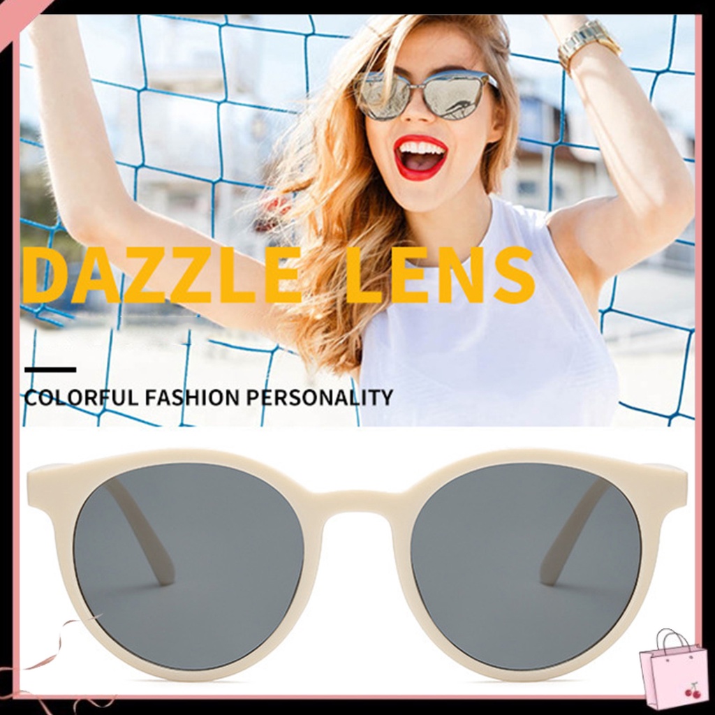 {Soltweter} Kính Mát Gọng Tròn Chống Nắng Không Dễ Rơi Tầm Nhìn Rộng Chống Tia UV Tầm Nhìn Cao Hai Màu Kiểu Cổ Điển