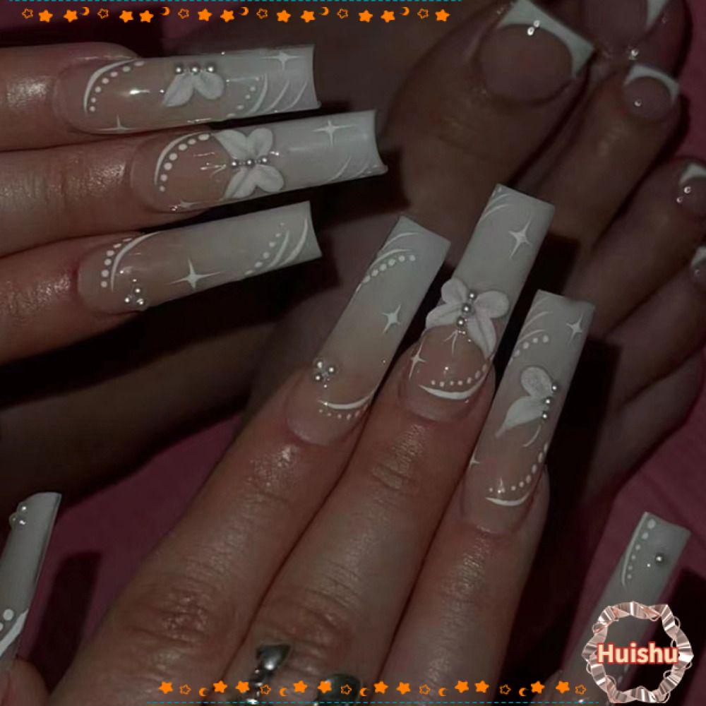 Bộ 24 Móng Tay Giả Che Phủ Toàn Diện Có Thể Tháo Rời DIY