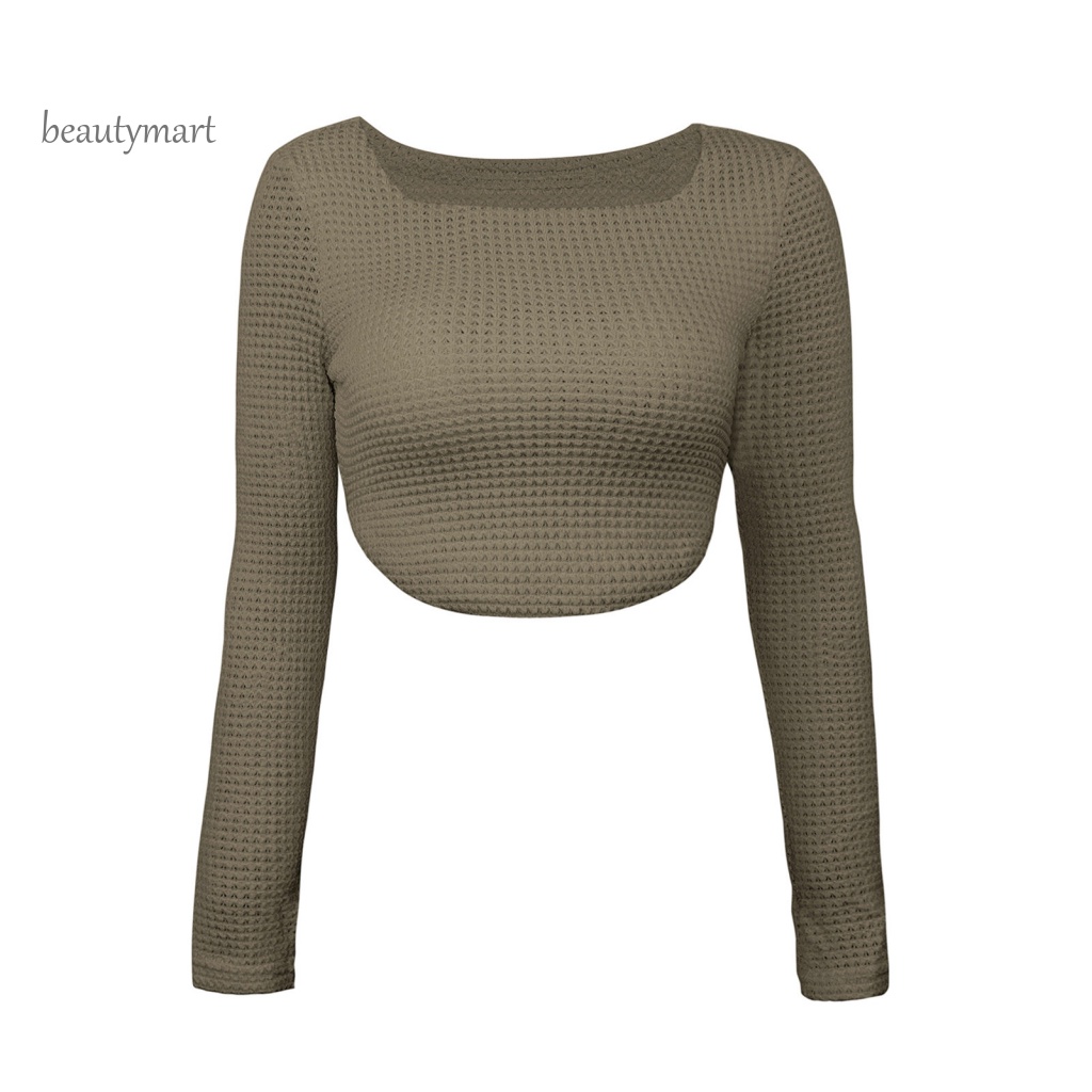 Áo Thun Croptop Cổ Vuông Màu Trơn Dáng Ôm Thời Trang Xuân Hè Cho Nữ 1