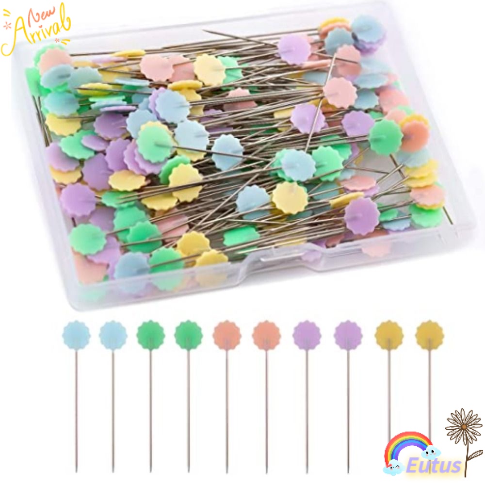 Hộp Đựng Ghim Đầu Dẹt Hình Hoa Nhiều Màu Sắc