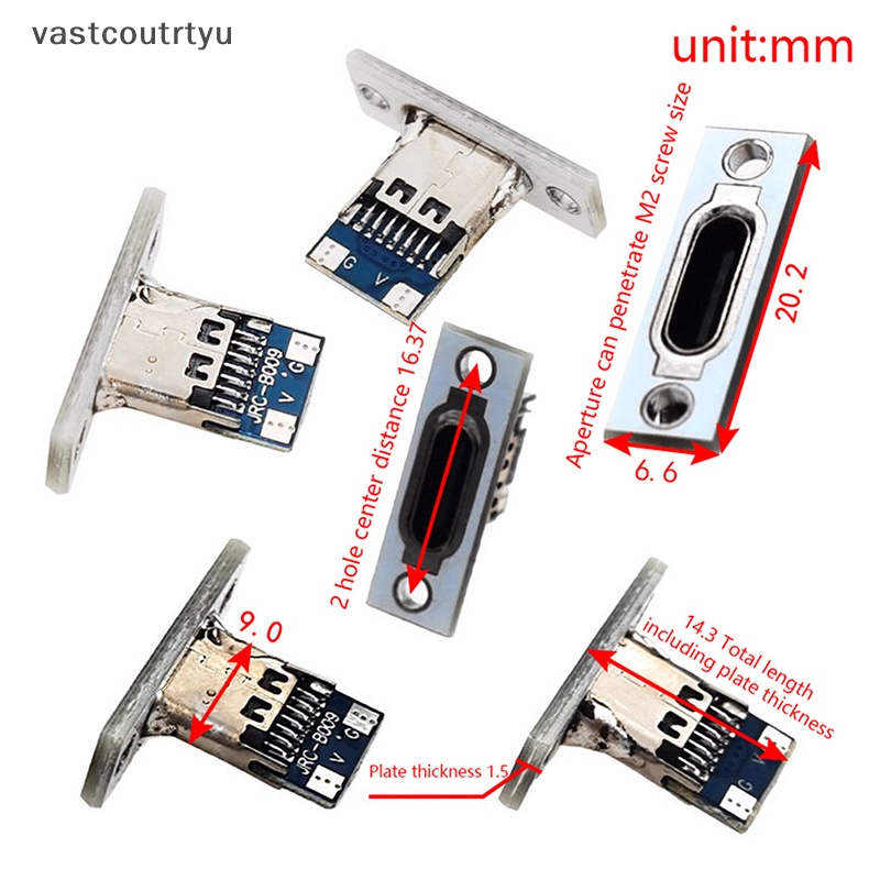 Đầu Nối Cổng Sạc USB Type C 2Pin 2P 4P Chống Nước Tiện Dụng