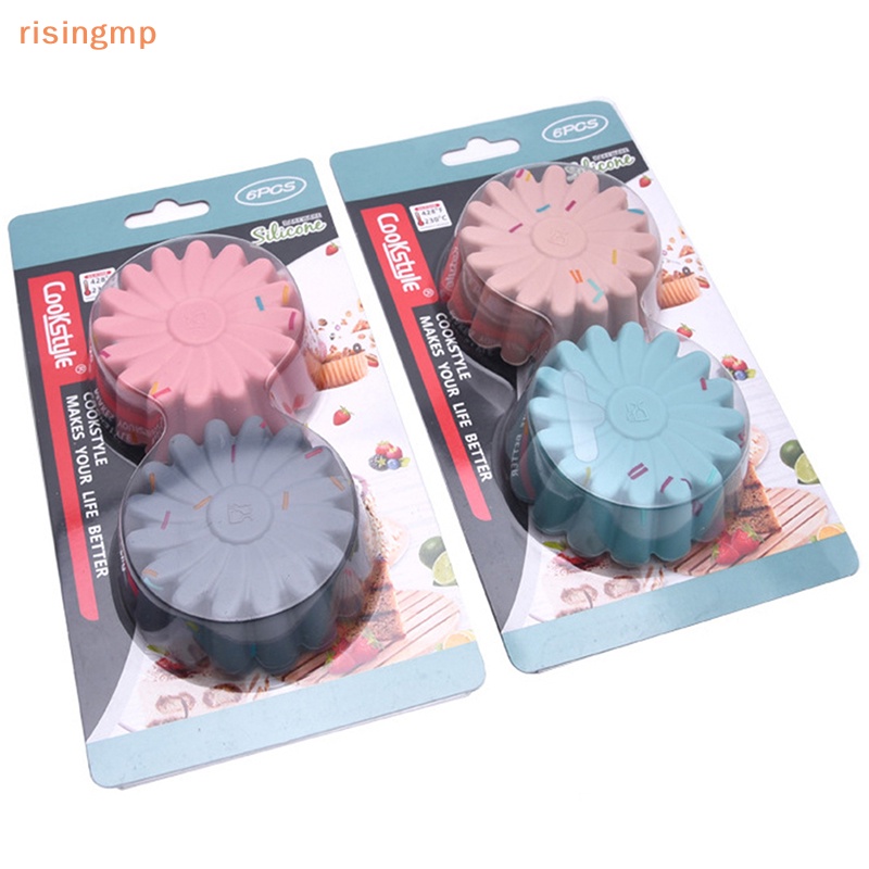 Set 6 Khuôn Silicone Cấp Thực Phẩm Làm Bánh Muffin Có Thể Tái Sử Dụng