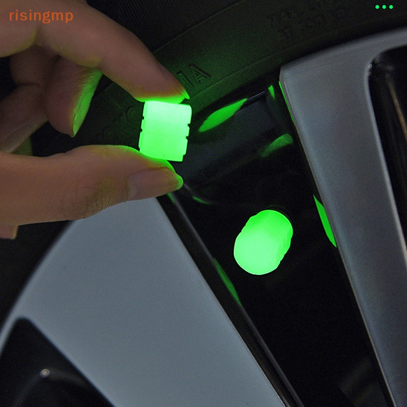 Bộ 2 / 4 Nắp Van Bánh Xe Hơi Màu Dạ Quang