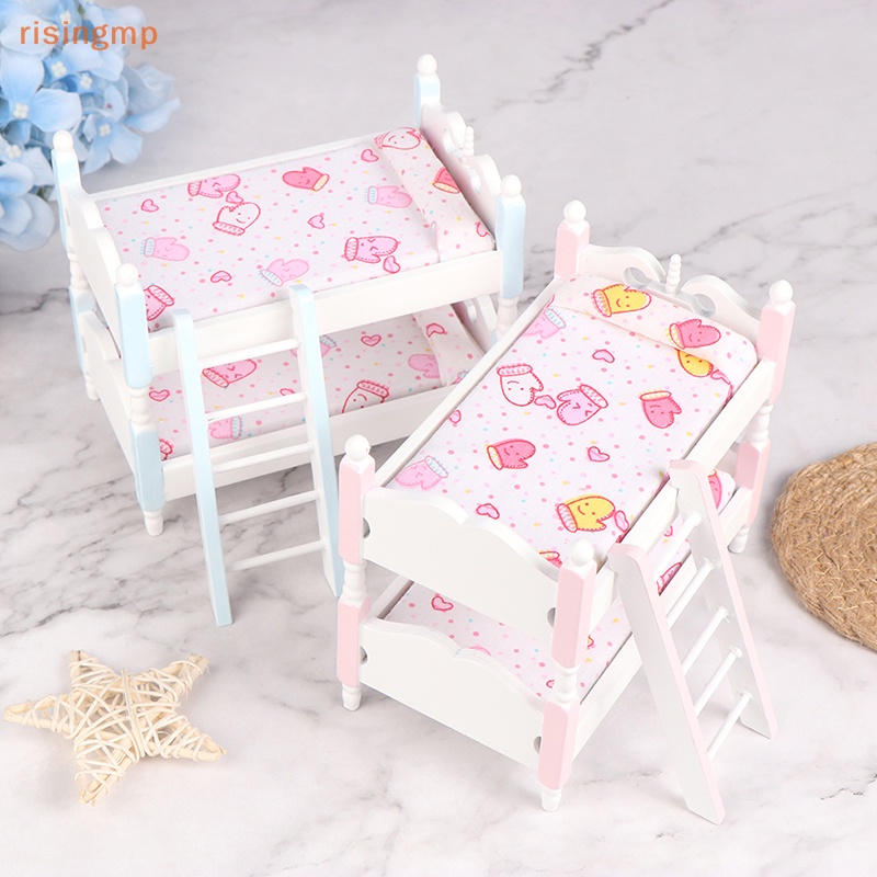 Giường Ngủ Hai Tầng Mini Tỉ Lệ 1: 12 Trang Trí Nhà Búp Bê