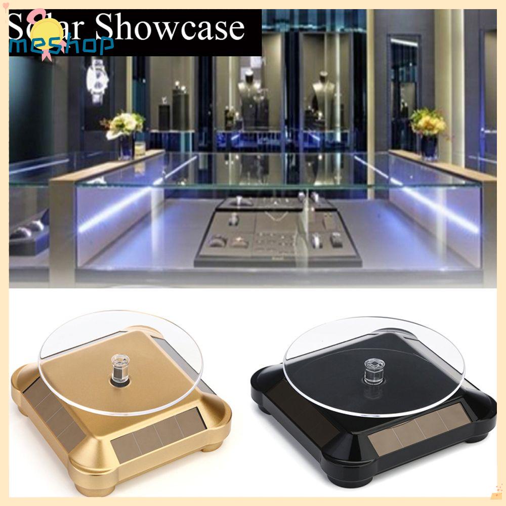 Máy Hiển Thị Trang Sức Năng Lượng Mặt Trời Mini 360° Giá Đỡ Đồng Hồ Xoay Tự Động Tiện Dụng