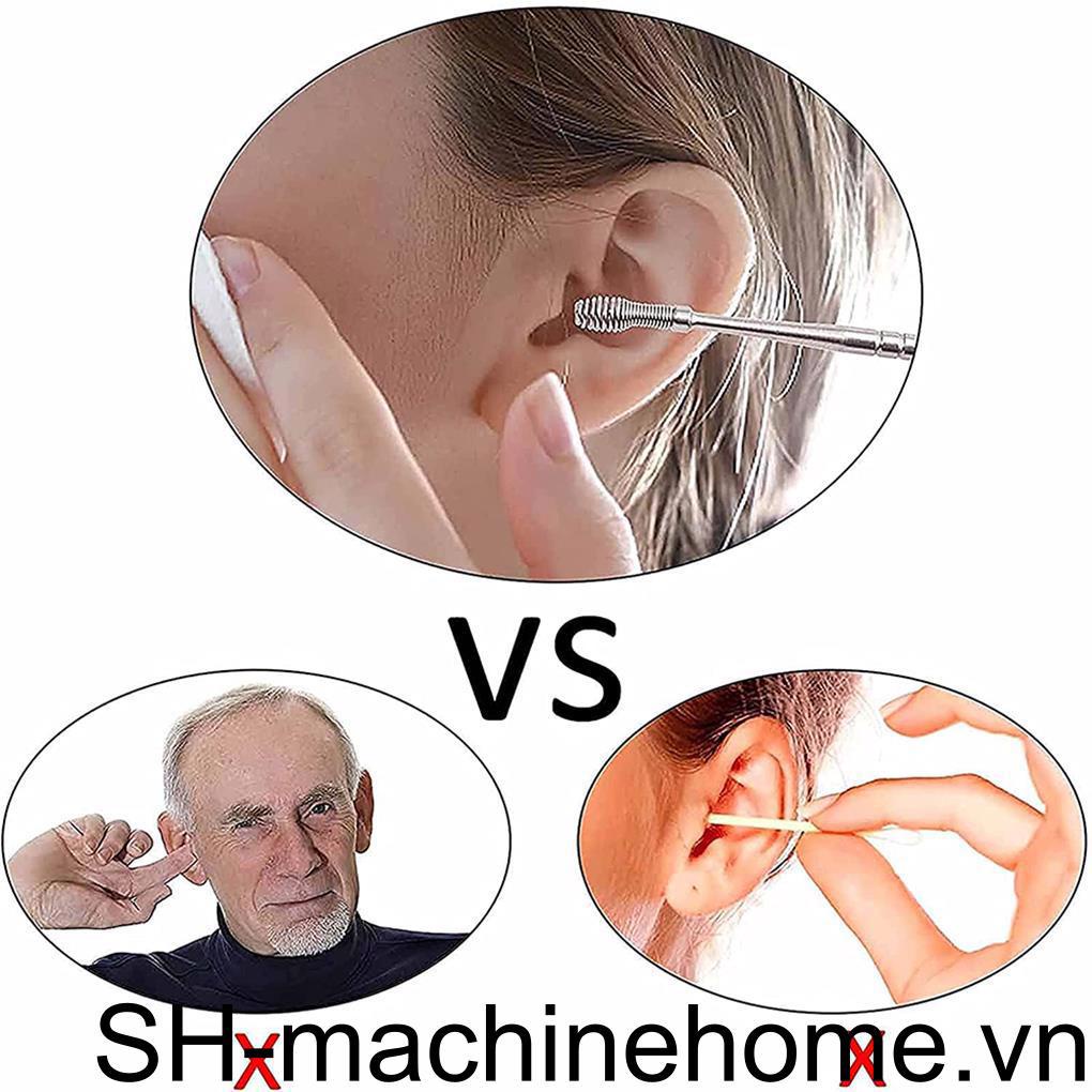 Set 6 Dụng Cụ Lấy Ráy Tai Bằng Thép Không Gỉ Tiện Dụng