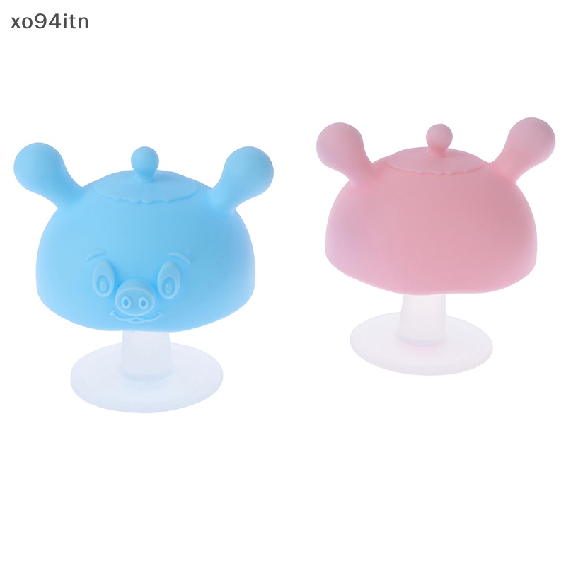 Đồ Chơi Ngậm Nướu Hình Nấm Hoạt Hình Bằng Silicon Cho Bé