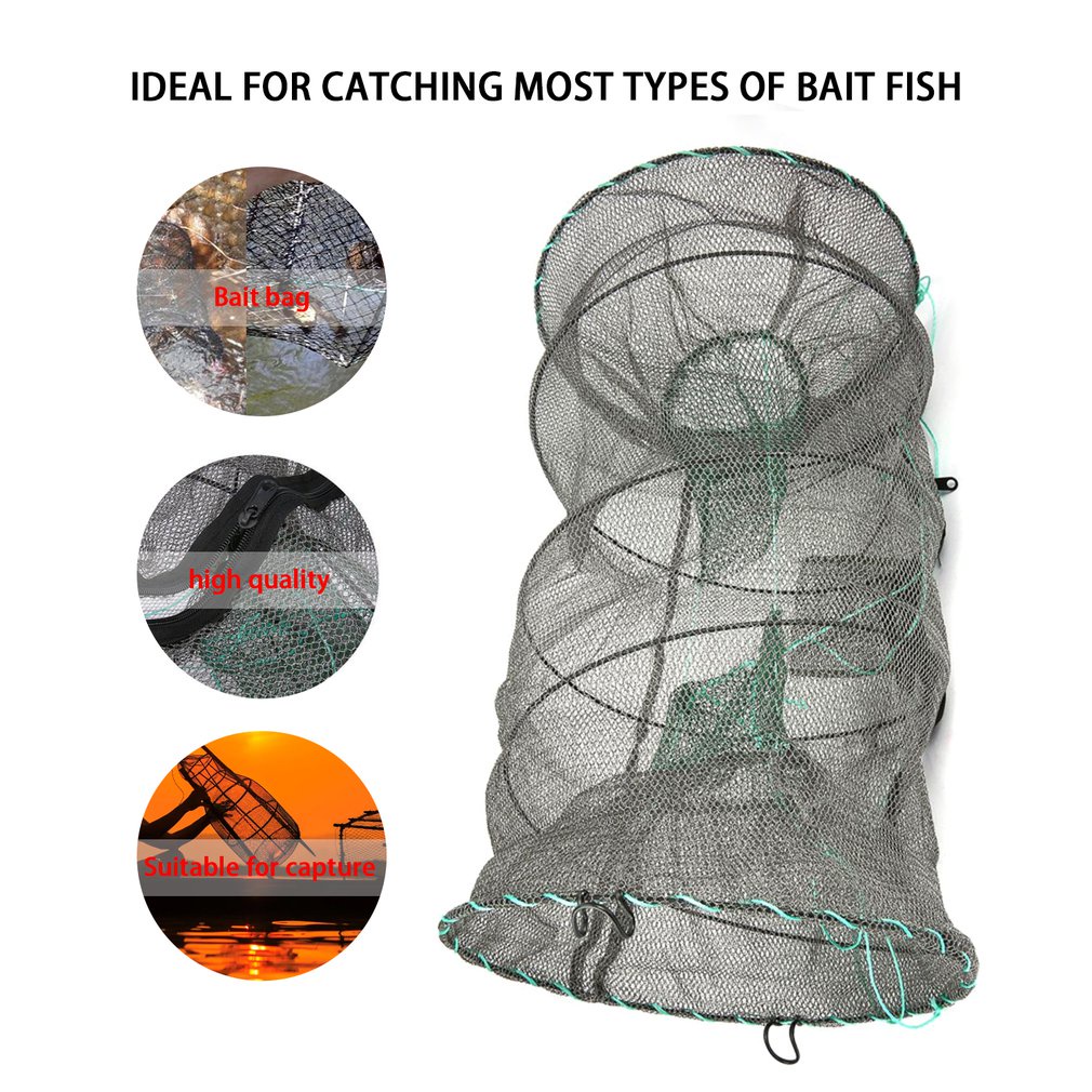 Crab Crayfish Lobster Pot Trap Fishing Net Eel Prawn Shrimp Live Bait Minnows Crawfish [Q/6]