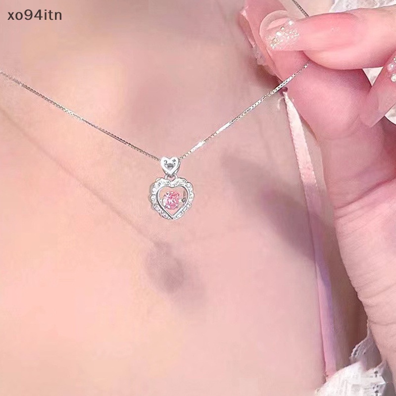 Vòng Cổ Choker Mặt Trái Tim Đính Đá Hồng Phong Cách Gothic Thời Trang