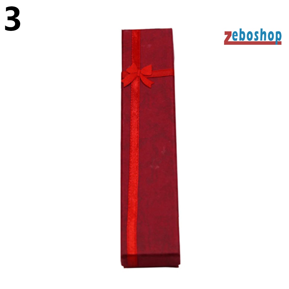 1 Hộp Quà Tặng Trang Sức Vòng Cổ Thắt Nơ Dài Thanh Lịch