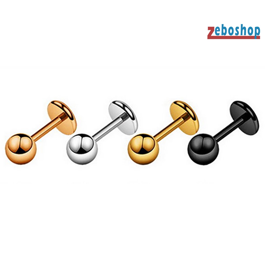 Zeboshop Khuyên Tai Thép Titan Hình Quả Tạ Đơn Giản Dễ Phối Đồ Cho Nữ Dự Tiệc