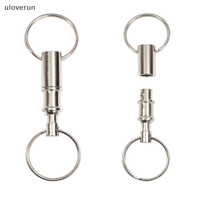 Uloverun Móc Chìa Khóa Màu Bạc Tháo Rời Được