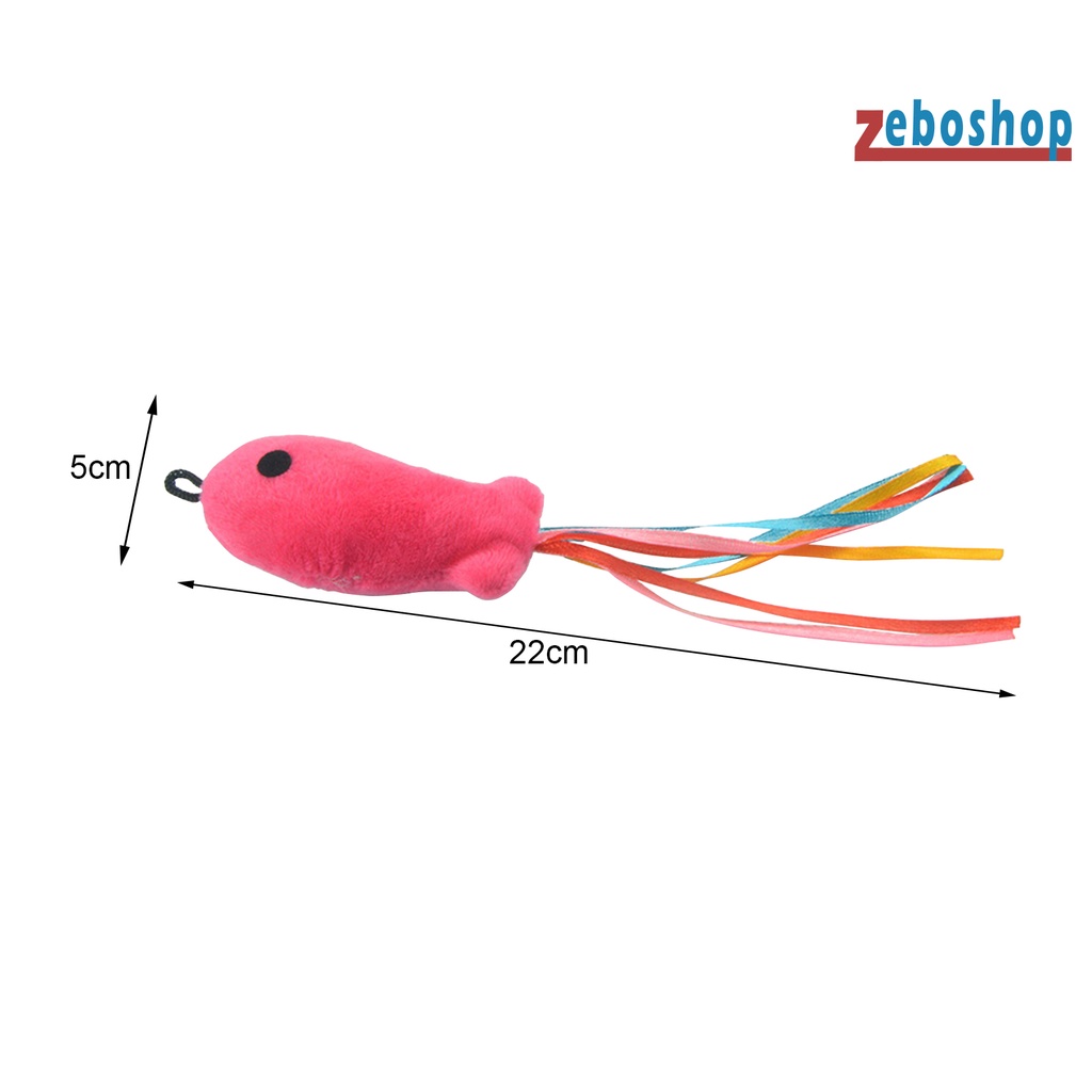 Đồ Chơi Cá Nhồi Bông Nhiều Màu Sắc Tương Tác Với Mèo Cưng
