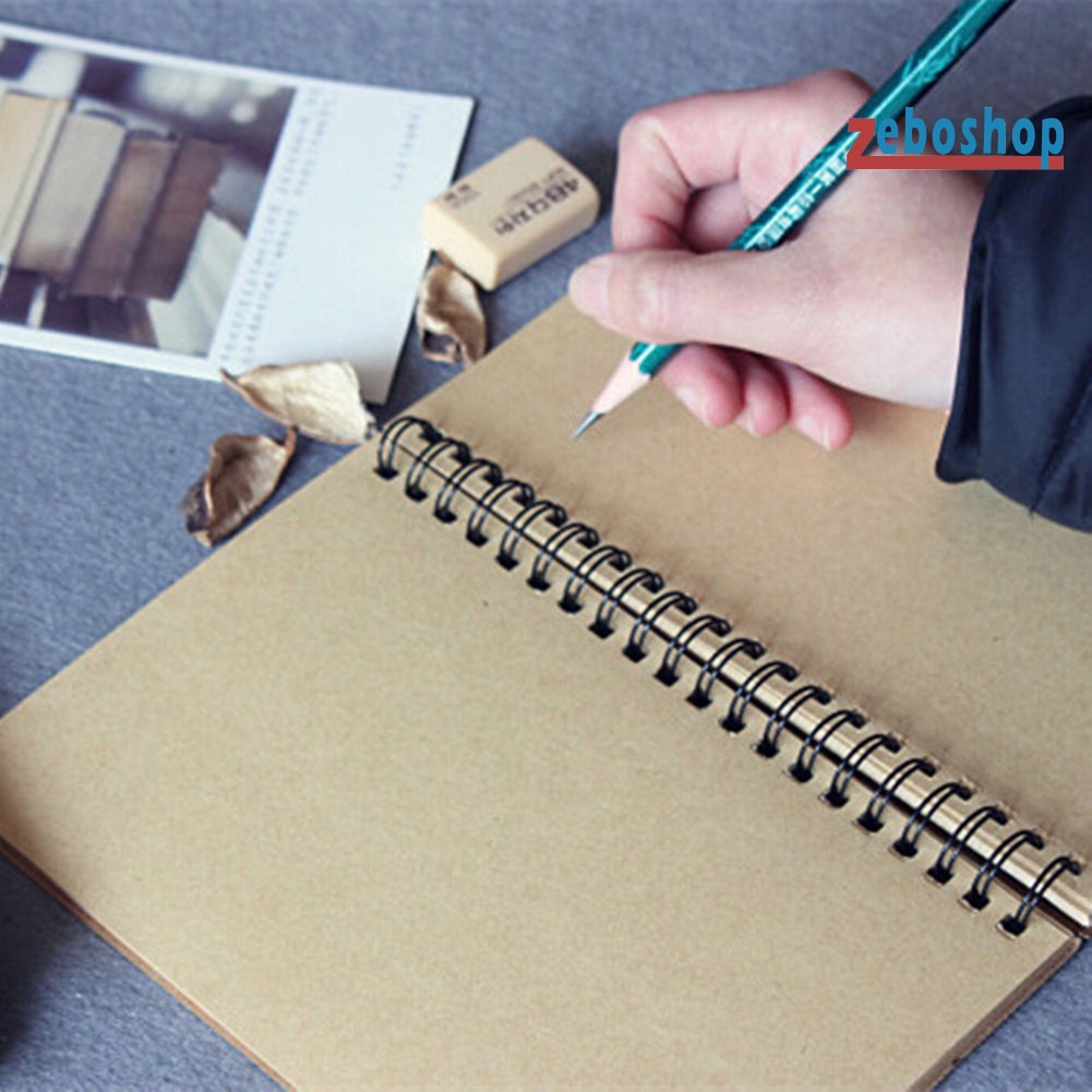 Sổ Tay Bìa Giấy Kraft Vẽ Graffiti Kiểu Retro Dùng Làm Quà Tặng Tốt Nghiệp