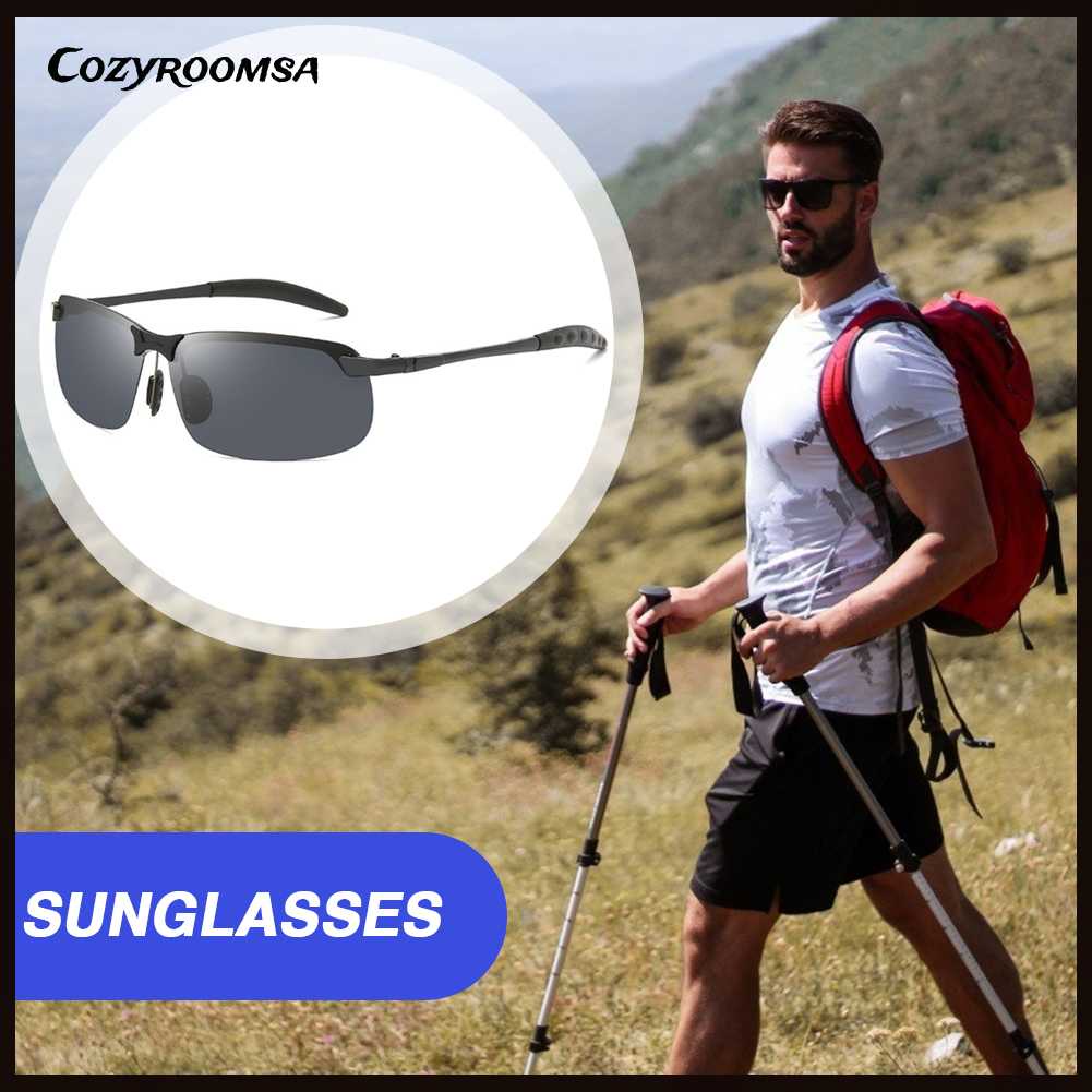Kính Mát Phân Cực Chống Tia UV Phong Cách Thể Thao Thời Trang Cho Nam