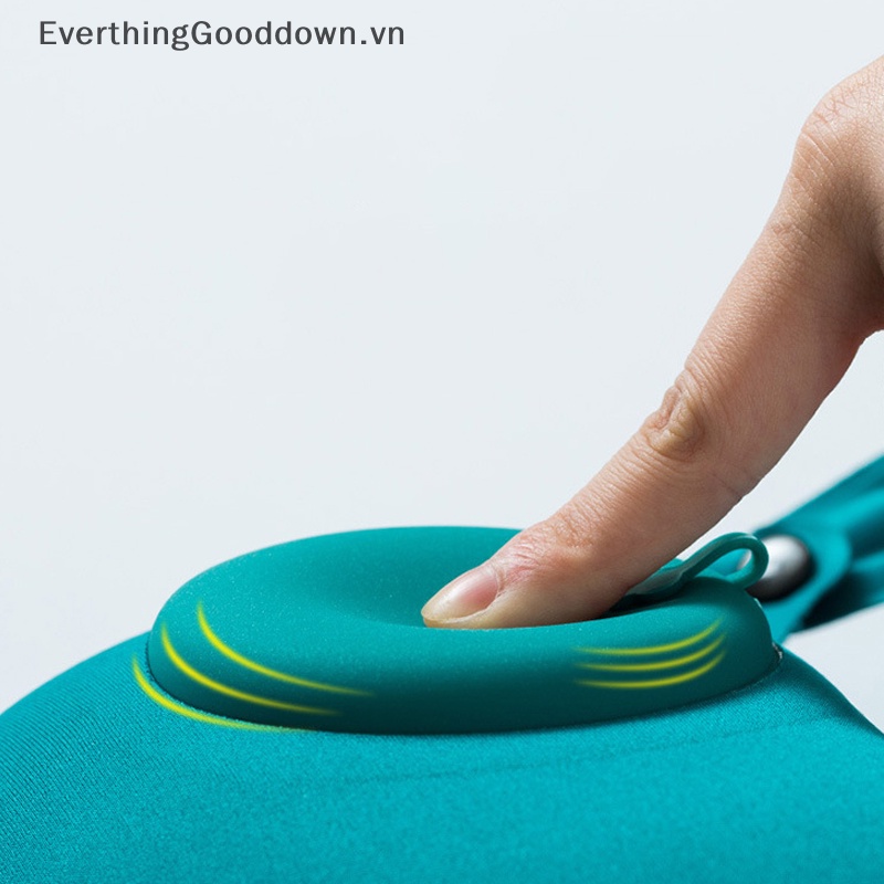 Everthinggooddown Gối Kê Cổ Bơm Hơi Siêu Nhẹ Hình Chữ U