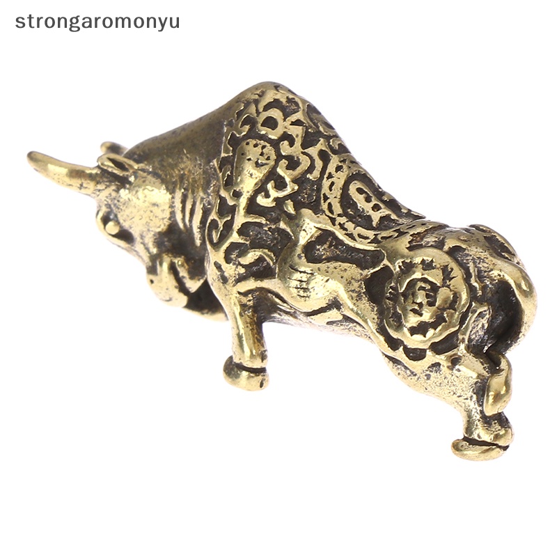 1 Tượng Bull Mini Bằng Đồng Thau Dùng Để Trang Trí