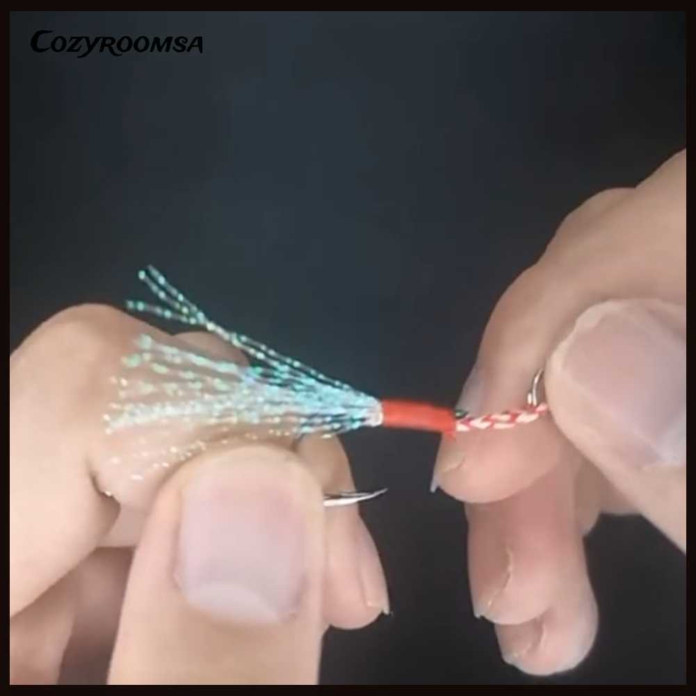 Hộp 100 Lưỡi Câu Cá Giả Lông Vũ